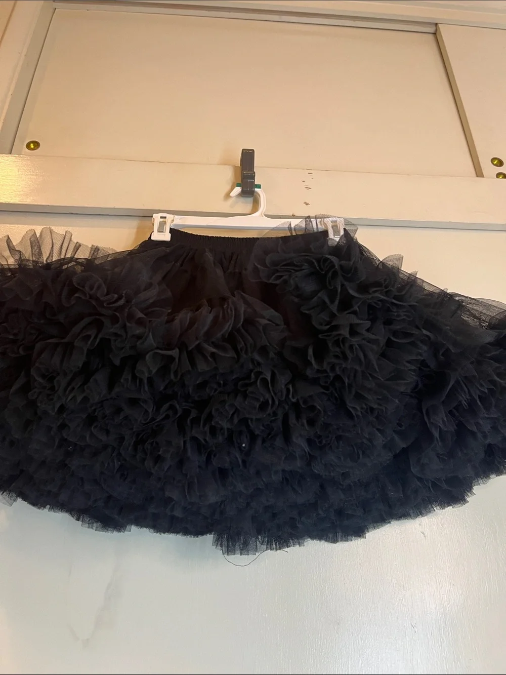 Jane Eyre Garden Women's Black Tulle Circle Skirt with Ruffle Hem size Med